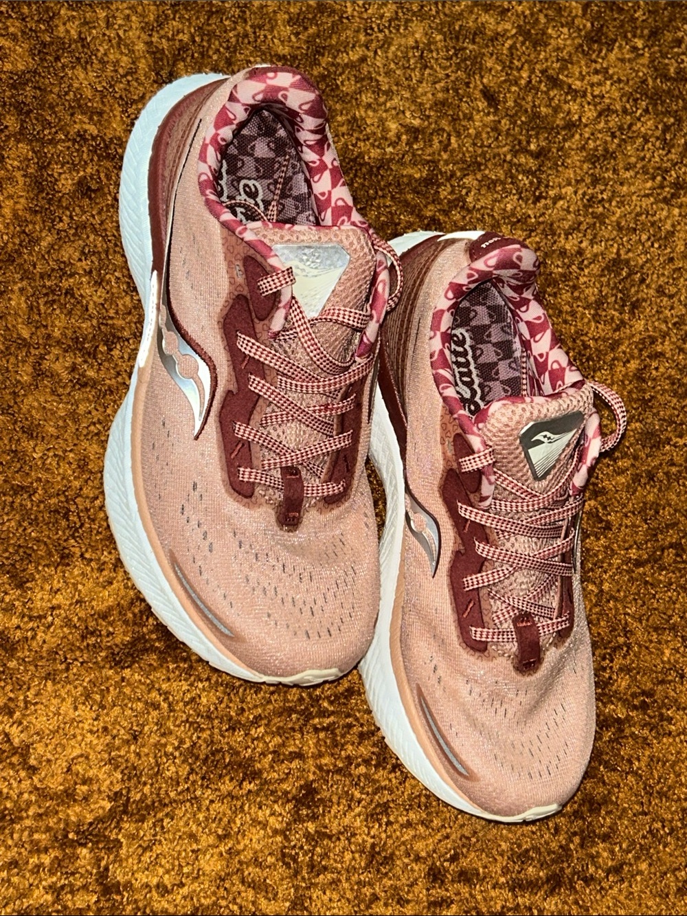 Triumph Women's Athletic Sneakers - Rose Pink and Burgundy Accents